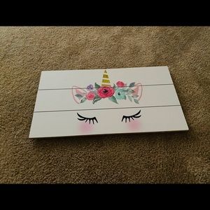 Unicorn wooden wall decor